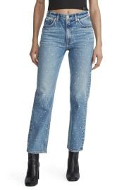 Rag Bone Harlow Rhinestone Straight Leg Jeans at Nordstrom