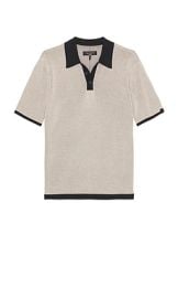 Rag Bone Harvey Knit Polo Shirt In Light Tan at Revolve