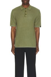 Rag Bone Harvey Knit Polo in Sage at Revolve