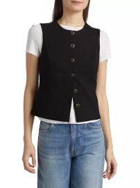 Rag Bone Irina Button Front Vest at Saks Fifth Avenue