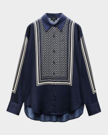 Rag Bone Jessica Printed Long Sleeve Shirt at Neiman Marcus