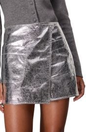 Rag Bone Kyla Foil Faux Leather Wrap Skirt at Nordstrom