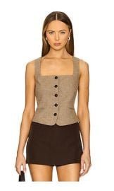 Rag Bone Mariana Vest In Camel Plaid at Revolve