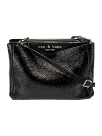 Rag Bone Passenger Crossbody Bag in Black Patent at The Real Real