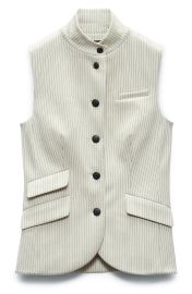 Rag Bone Slade Ponte Vest in Ivory Stripe at Nordstrom