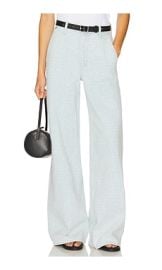 Rag Bone Sofie High Rise Tailored Trouser Jeans In Sky Tweed at Revolve