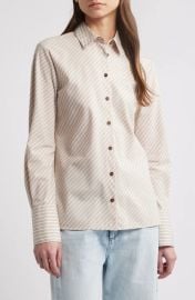 Rag Bone Stripe Cotton Button Up Shirt at Nordstrom