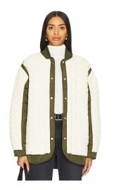 Rag Bone Winnie Mixed Media Jacket In Natural at Revolve