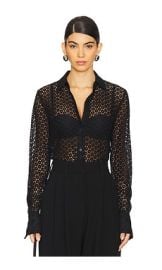 Rag Bone Yvette Lace Top In Black at Revolve