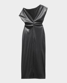 Rag amp Bone Eleanor Faux Leather Midi Dress at Neiman Marcus