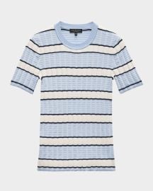Rag amp Bone Eloise Stripe Short-Sleeve Tee at Neiman Marcus