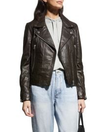 Rag amp Bone Mack Leather Jacket at Neiman Marcus