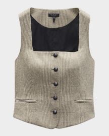 Rag amp Bone Mariana Plaid Vest at Neiman Marcus