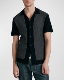 Rag amp Bone Menx27s Harvey Knit Camp Shirt at Neiman Marcus