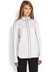 Rag and Bone - Berry Piped Cotton Shirt at Saks Fifth Avenue