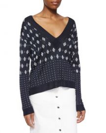 Rag and Bone Abigale Pullover V-Neck Top at Neiman Marcus