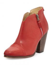 Rag and Bone Margot Double-Zip Bootie Red at Neiman Marcus