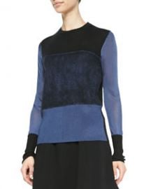 Rag and Bone Marissa Colorblock Knit Sweater Pigment at Neiman Marcus