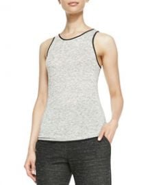 Rag and Bone Spine Solid-Trim Slub Tank at Neiman Marcus