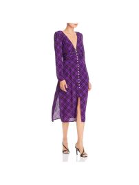 Rahi Trista Womens Puff Sleeve Plaid Midi Dress Shop Premium Outlets at Shop Simon