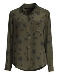 Rails - Kate Star Button-Down Silk Blouse at Saks Fifth Avenue