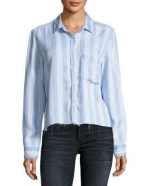 Rails Bishop Striped Button-Front Cutoff Top   Neiman Marcus at Neiman Marcus