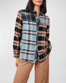 Rails Brando Mixed Plaid Button-Front Shirt at Neiman Marcus