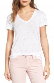 Rails Cara Print Linen Blend Tee at Nordstrom