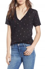 Rails Cara V-Neck Slub Knit Tee at Nordstrom