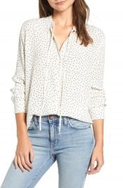 Rails Casey Tie Neck Blouse at Nordstrom