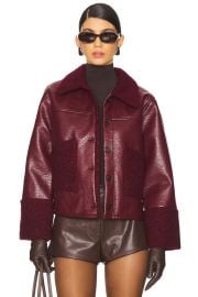 Rails Dria Jacket In Maroon Shearling at Revolve