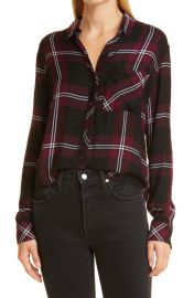 Rails Dylan Plaid Button-Up Shirt in Mahogany Black Ivory Size Small at Nordstrom