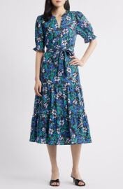 Rails Eliana Floral Tiered Midi Dress at Nordstrom