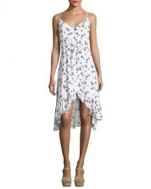 Rails Frida Butterfly-Print V-Neck Belted Dress at Neiman Marcus