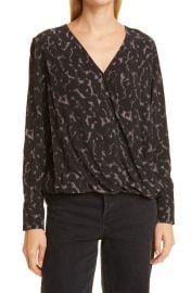 Rails Hillary Abstract Animal Print Wrap Front Blouse at Nordstrom