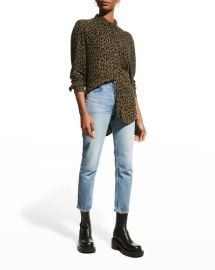 Rails Hunter Animal-Print Button-Front Shirt at Neiman Marcus