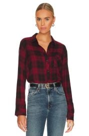 Rails Hunter Button Down Shirt in Crimson Pitch at Revolve