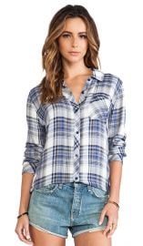 Rails Hunter Button Down in Blue and Cream  REVOLVE at Revolve