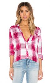 Rails Hunter Button Down in Raspberry  amp  White from Revolve com at Revolve