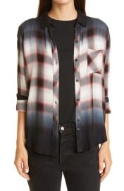 Rails Hunter Ombre Plaid Button-Up Shirt in Ivory Smoke Dip Dye  at Nordstrom