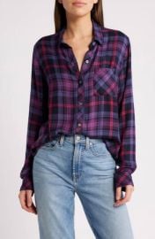 Rails Hunter Shirt In Aubergine Magenta ShopSimon at Shop Simon
