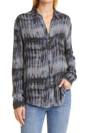 Rails Hunter Tie Dye Button-Up Shirt in Black Tie Dye at Nordstrom