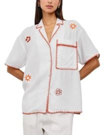 Rails Island Embroidered Relaxed Fit Linen Shirt Bloomingdales at Bloomingdales