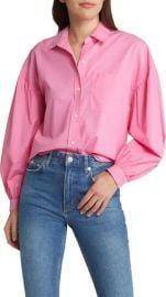 Rails Janae Balloon Sleeve Cotton Blend Shirt at Nordstrom Rack