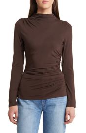 Rails Joelle Ruched Funnel Neck Top at Nordstrom