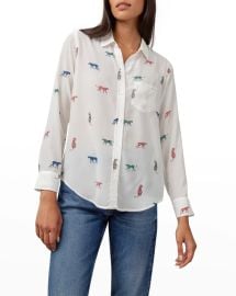 Rails Kathryn Button-Front Wildcat Shirt at Neiman Marcus