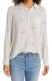 Rails Kathryn Stripe Wildcats Print Shirt at Nordstrom