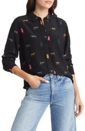 Rails Kathryn Wild Cat Print Button-Up Shirt at Nordstrom