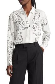 Rails Kathryn Wild Cat Print Button-Up Shirt at Nordstrom