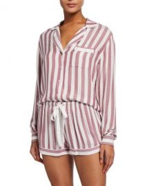 Rails Kellen Striped Long-Sleeve Shortie Pajama Set at Neiman Marcus